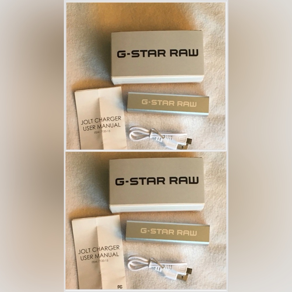G-Star Raw Portable Charger - White and Gray - set of 2